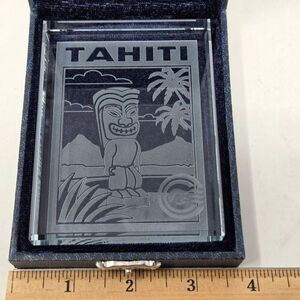 PRINCESS CRUISES CAPTAIN'S CIRCLE SPECIAL MEMBER AWARD TAHITI CRYSTAL GLASS